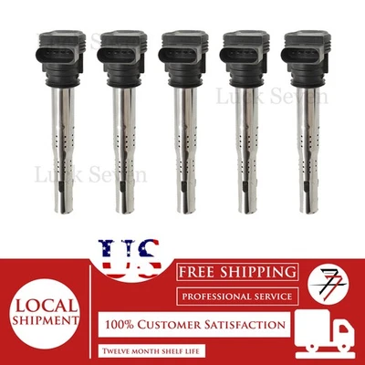 Bobina de encendido 5 piezas para Volkswagen Golf Base SportWagen 2010-2014 2,5 L L L5 Foto 1 de 4