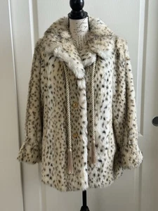 Abrigo Chaqueta De Colección Sportowne Imitación Piel Lince Mob Wife Talla M Etiqueta Unión Años 80 - Imagen 1 de 23