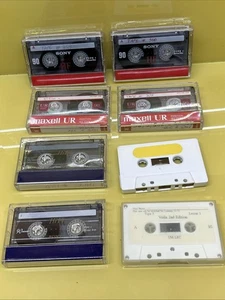 Sony & Maxell HF Blank Audio Cassette Tapes 90 Minute High Fidelity Taped On Etc - Picture 1 of 5