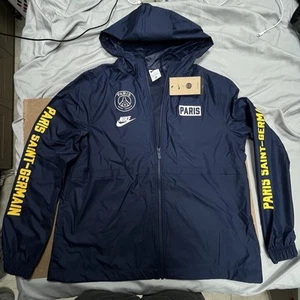 Nike Air PSG Paris Saint Germain Track Jacket Black Size Small S Yellow Navy Blu - Picture 1 of 11