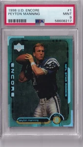 Peyton Manning 1998 Upper Deck Encore ROOKIE RC #1 - PSA 9 Mint - Picture 1 of 2