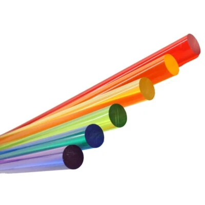 ZEEKIO Acrylic Lucite Rod Dowel 3/8"(9.525mm) x 11.8125" (300mm) - One Rod (Clear)