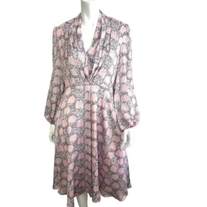 Gal Meets Glam Lizzie Dress Size 10 Floral Light Pink Lined - Picture 1 of 8