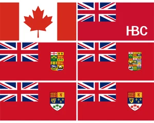 Bandera histórica de Canadá HBC Hudson Bay Company bandera roja poliéster 2x3 3x5 - Imagen 1 de 10