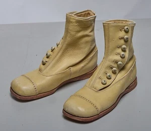 Antique Victorian Girls Buttun-Up Shoes NOS Perfect Condition! - Picture 1 of 6