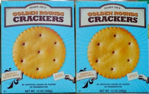 2 Packs Trader Joe's Golden Rounds Crackers 12 oz Each Pack - Picture 1 of 4