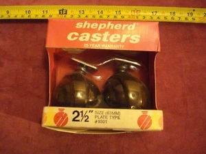 (1827.) Shepherd 2-1/2" Casters 1-pair. Plate type S9301 - Picture 1 of 1