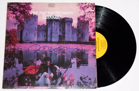 DONOVAN SIGNED WEAR YOUR LOVE LIKE HEAVEN 12" LP VINYL RECORD AUTOGRAPH COA Cover