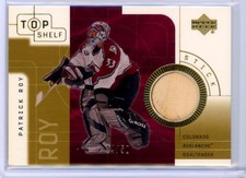 2001-02 UD Top Shelf Sticks Gold #SPR Patrick Roy STICK /50 - Colorado Avalanche