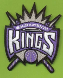 Die Cut Embroidered Iron On Patch Sacramento Kings (1994-95 2015-16) - Picture 1 of 1