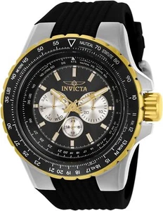 Invicta Men's 33029 Aviator Quartz Chronograph 50mm Black Silicone Watch - Picture 1 of 2