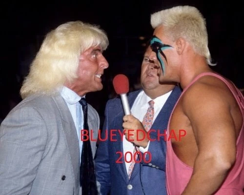 RIC FLAIR-JIM ROSS & STING WRESTLER 8 X 10 WRESTLING PHOTO NWA WCW WWF - Image 1 of 1