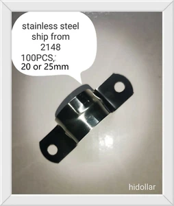 STAINLESS STEEL CONDUIT FULL SADDLE CLIP CLAMP CONDUIT PIPE POLE CLIP 100PCS - Picture 1 of 1