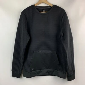 Apana Sweatshirt Black Crewneck Pullover Long Sleeve Kangaroo Pocket Sz M/38-40 - Picture 1 of 6