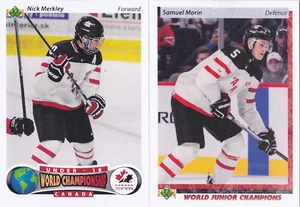 15-16 Team Canada Juniors Nick Merkley Retro 91-92 U18 Upper Deck 2015 - Picture 1 of 1