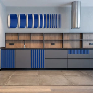 Konturenband Blendstreifen Messebau Immobilien Schaufenster 70mm Signalblau Matt - Bild 1 von 9