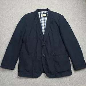 Camel Active Mens Blazer Jacket EU-52 UK-42R Linen Cotton Navy Blue Sport Coat - Picture 1 of 13