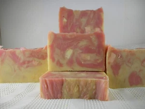 Jabón de leche de cabra jazmín rosa karité, manteca de cacao natural artesanal casero - Imagen 1 de 6