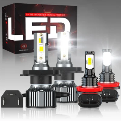 PARA Suzuki Aerio 2002-2007 4x 6000K Faro LED Luz Alta/Baja + Kit Bombillas Antiniebla Foto 1 de 4