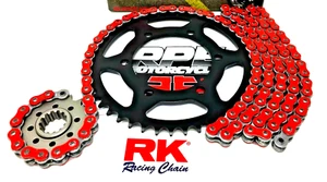 Kit de cadena y piñones de aceleración rápida Yamaha FZ-07 RK ZXW 520 15/43 rojo 2015-2017 - Imagen 1 de 1