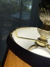 Mid Century Frederick Cooper Pineapple Brass/Black Iron Lamp W/ shade-Beautiful!