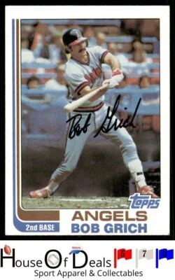 1982 Topps #284 Bob Grich California Angels Baseball Card - Image 1 of 2