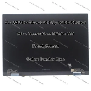ASUS Zenbook 14 Flip OLED UP3404 14" LCD Pantalla Táctil 2880×1800 Pantalla Completa - Imagen 1 de 9
