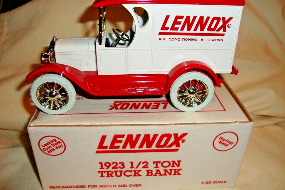 ERTL Lennox Furnace 1923 1/2 Ton Chevy Delivery Van Coin Bank New Free Shipping - Image 1 of 1