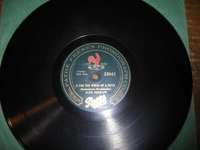 1920 PATHE FRERES 78/ALICE GODILLOT..Soprano w. Orch./E!!! - Image 1 of 3