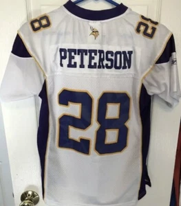 Adrian Peterson Minnesota Vikings Reebok Boys Jersey Size Medium Length Plus 2 - Picture 1 of 2