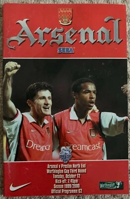 ARSENAL v PRESTON NORTH END (WORTHINGTON CUP 3rd ROUND) 12th OCTOBER 1999 - Image 1 of 3