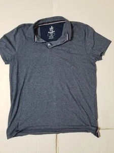 Rugby University Polo Blue Shirt Button Down Comfort Fit Men’s Size L SLIM FIT - Picture 1 of 11