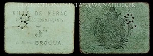 Billet de Nécessité Ville DE NERAC (Tarn et Garonne) 5C. Union des Commerçants - Picture 1 of 1