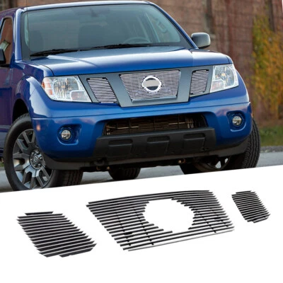 Fits 2009-2021 Nissan Frontier Main Upper Polished Billet Grille Grill Insert Foto 1 de 4