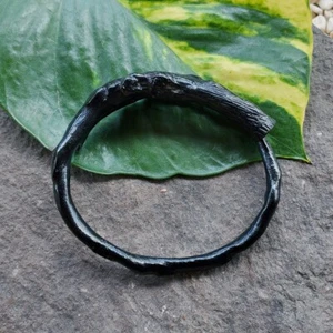 Indonesian Akar Bahar Bracelet Genuine Black Coral Bangle #300 - Picture 1 of 6