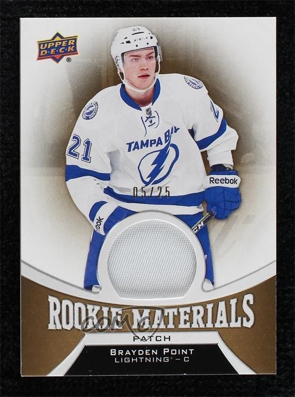 2016-17 Upper Deck Rookie Materials Patch /25 Brayden Point #RM-BP Patch RC - Image 1 of 2