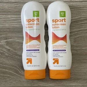 2x Up & Up Sport Sunscreen Sunblock Lotion Broad Spectrum SPF 50 10.4 fl oz NEW - Picture 1 of 3