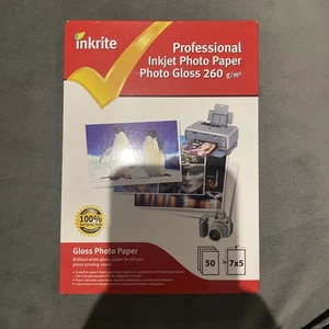 Inkrite Professional Inkjet Paper Photo Gloss 210 gsm or 260 gsm ( 7" x 5" )  - Picture 1 of 2
