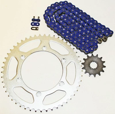 Yamaha 2001-2002 WR426 F / 2000-2002 YZ426 F cadena azul y piñón 15/51 116L Foto 1 de 4