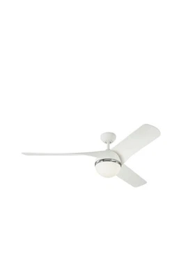 Monte Carlo Akova Matte White LED Light 3 Speed Ceiling Fan 56" Missing Blades - Image 1 of 4
