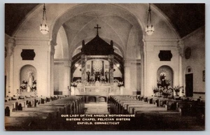 Our Lady of the Angels Motherhouse Sisters Chapel Enfield CT Postcard - Picture 1 of 2