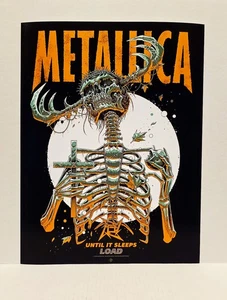 Litografía Metallica 13 x 17 🔥 CARGAR hasta que duerma🔥🔥Póster reimpresión 2025 2024 - Imagen 1 de 3