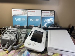 Nintendo Wii U Console Bianca 8GB TESTATA E FUNZIONANTE con 3 giochi senza cavo HDMI - Foto 1 di 20
