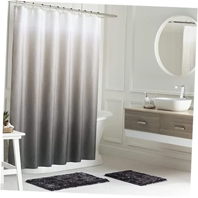  – Juego de decoración de baño Ombre | 16 70"W x 72"L (pack de 16) blanco/lino/gris Foto 1 de 4