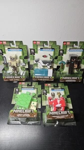 Minecraft 15th Anniversary Figuren Lot - Husk Zombie, Schildkröte, Steve, Mooshroom, Katze - Bild 1 von 2