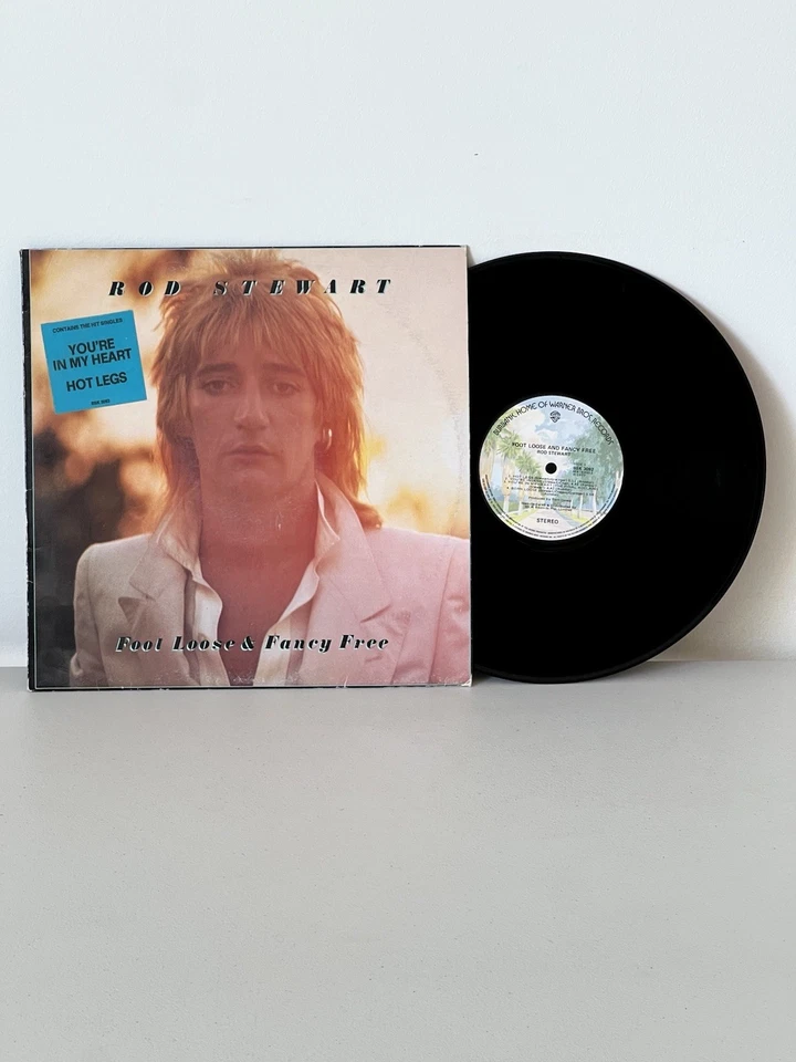 Rod Stewart ‎– Foot Loose & Fancy Free Vinyl Record 1977 LP W/ 2012 Tour T Shirt - Image 1 of 4