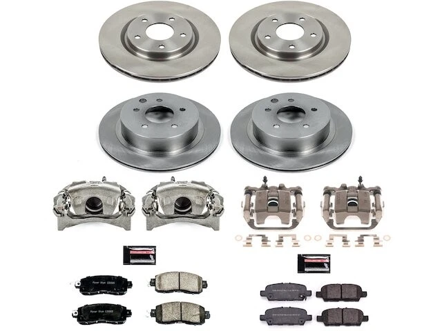 Kit de pastillas de freno y rotor delanteras y traseras para Nissan LEAF 14-17 YH67Y5 Foto 1 de 1