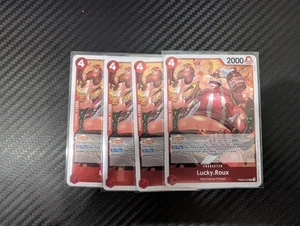 4 x One Piece PRB02-003 R Lucky.Roux - English - Foil - Playset - NM/M - Picture 1 of 1