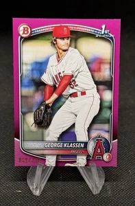 2025 Bowman 1st George Klassen #BP-63 Fuchsia Paper /299 Los Angeles Angels - Picture 1 of 1