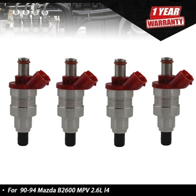 4 шт топливных форсунок подходят для 1989-1994 Mazda MPV B2600 2,6 л l4 G609-13-25 - Изображение 1 из 4